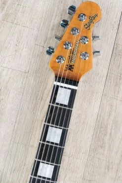Ernie Ball Music Man BFR Limited Edition Stingray Guitar, Atomic Orange, Ebony Fretboard, Figured Roasted Maple Neck -Musical Instrument Shop dsc03325 3