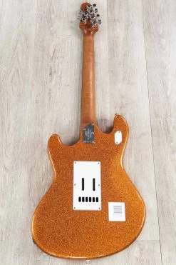 Ernie Ball Music Man BFR Limited Edition Stingray Guitar, Atomic Orange, Ebony Fretboard, Figured Roasted Maple Neck -Musical Instrument Shop dsc03326 3