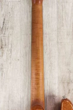 Ernie Ball Music Man BFR Limited Edition Stingray Guitar, Atomic Orange, Ebony Fretboard, Figured Roasted Maple Neck -Musical Instrument Shop dsc03329 2