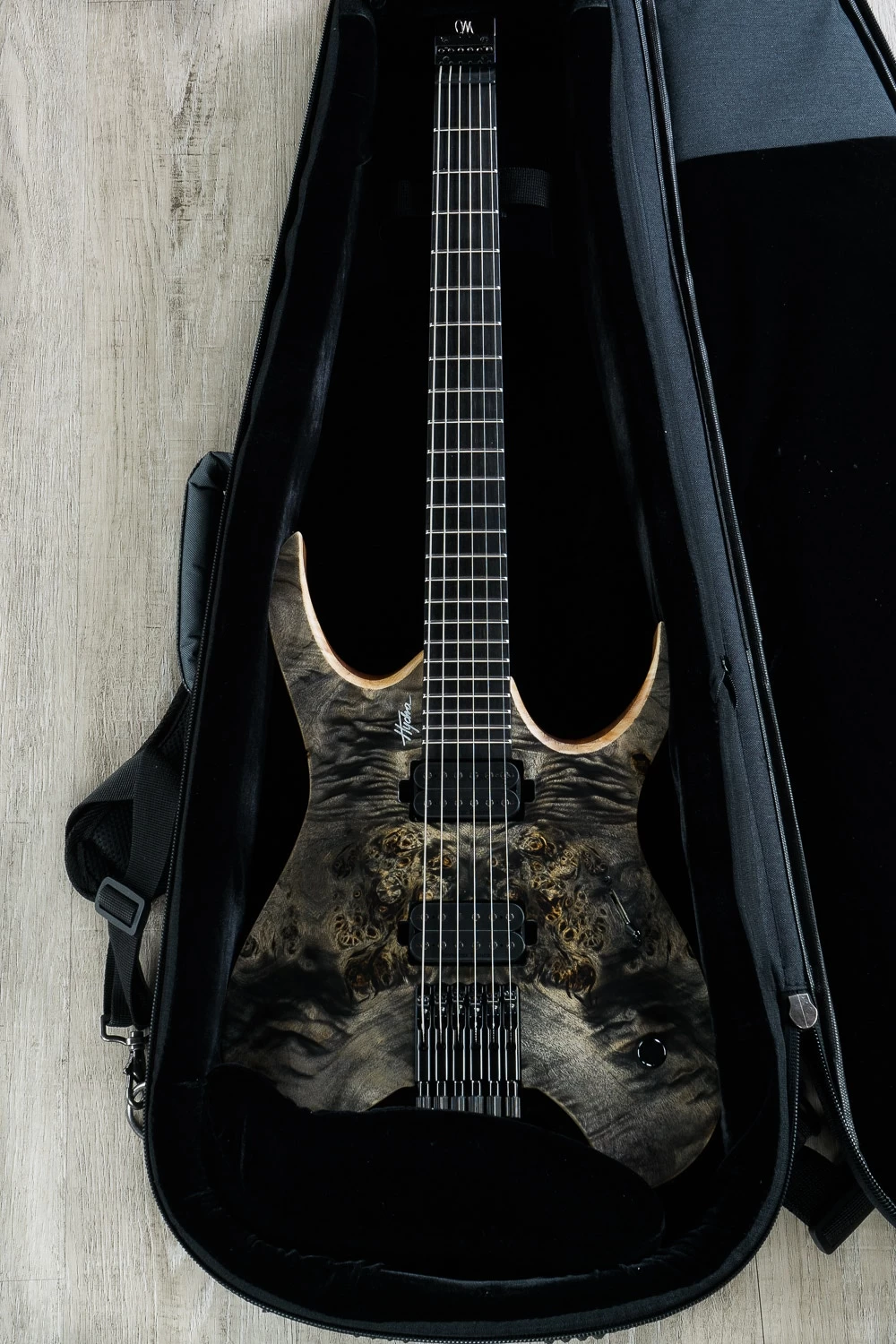 Mayones Hydra Elite 6 Headless Guitar, Transparent Graphite, Ebony Fretboard, Seymour Duncan Pickups 10 Mayones Hydra Elite 6 Headless Guitar, Transparent Graphite, Ebony Fretboard, Seymour Duncan Pickups - Image 8