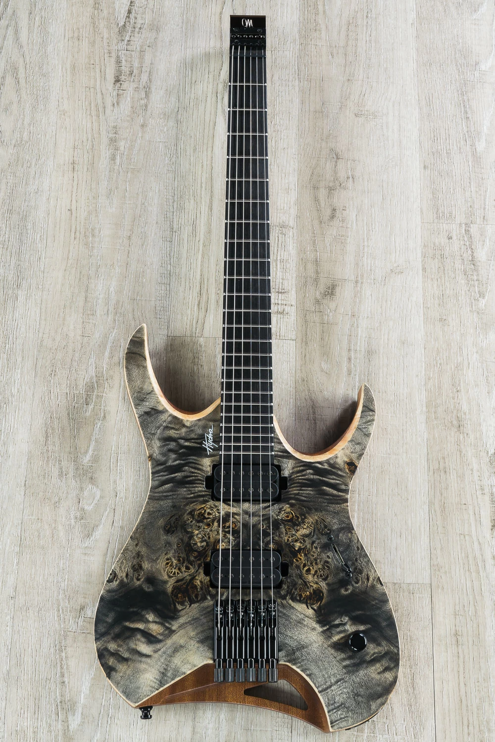 Mayones Hydra Elite 6 Headless Guitar, Transparent Graphite, Ebony Fretboard, Seymour Duncan Pickups 5 Mayones Hydra Elite 6 Headless Guitar, Transparent Graphite, Ebony Fretboard, Seymour Duncan Pickups - Image 3