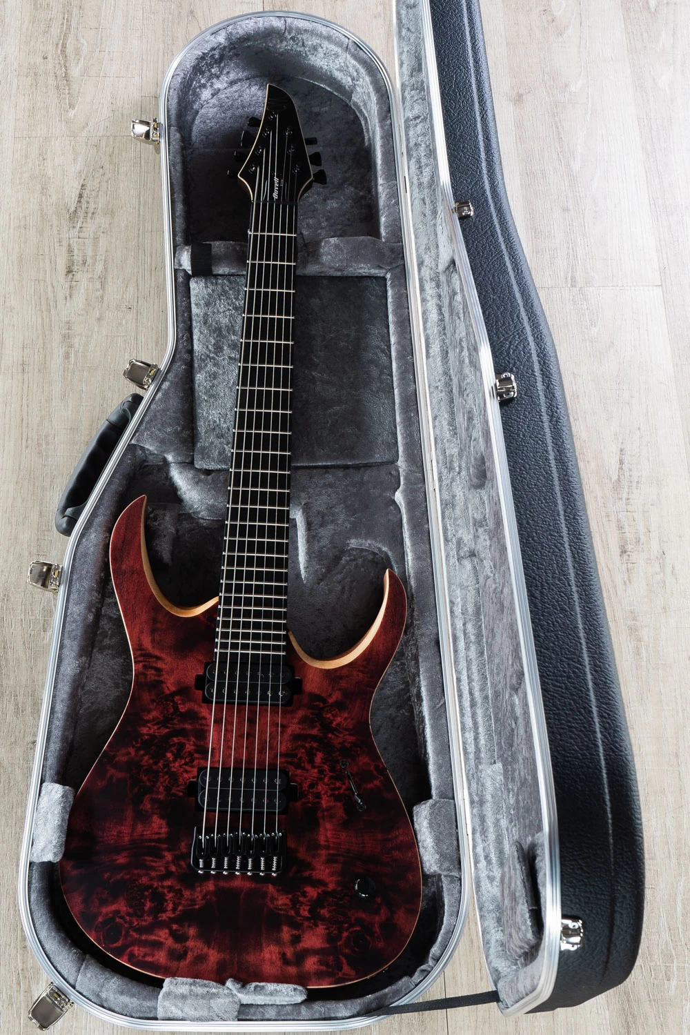 Mayones Duvell Elite 7 Guitar, Dirty Red, Eye Poplar Top, Ebony Board, 7-String 11 Mayones Duvell Elite 7 Guitar, Dirty Red, Eye Poplar Top, Ebony Board, 7-String - Image 9