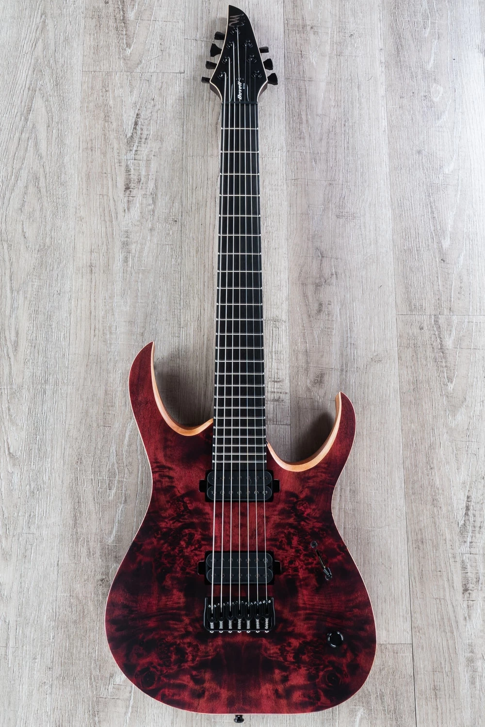 Mayones Duvell Elite 7 Guitar, Dirty Red, Eye Poplar Top, Ebony Board, 7-String 5 Mayones Duvell Elite 7 Guitar, Dirty Red, Eye Poplar Top, Ebony Board, 7-String - Image 3