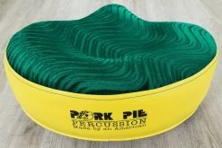 Pork Pie Percussion Big Boy Drum Throne, Yellow/ Green Swirl -Musical Instrument Shop dsc04696