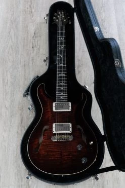 PRS Paul Reed Smith Hollowbody II Guitar, Fire Red Burst, Flame Maple Top And Back -Musical Instrument Shop dsc04869 2