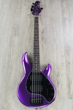 Ernie Ball Music Man StingRay 5 HH 5-String Bass, Firemist Purple W/Matching Headstock, Rosewood Fretboard -Musical Instrument Shop dsc05009