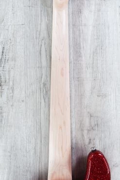 G&L USA JB-5 5-String Red White And Blue Bass, Red Flake Body, Blue Flake Headstock, Maple Board, Only 8.5 Lbs. -Musical Instrument Shop dsc05487 1