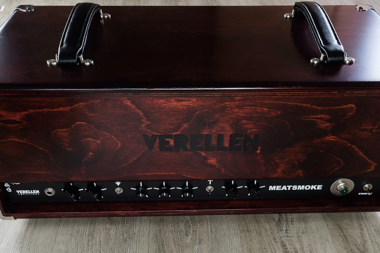 Verellen Amplifiers Meatsmoke 300-Watt Bass And Guitar Amplifier Head - Cherry Wine Stain 4 Verellen Amplifiers Meatsmoke 300-Watt Bass And Guitar Amplifier Head - Cherry Wine Stain - Image 2