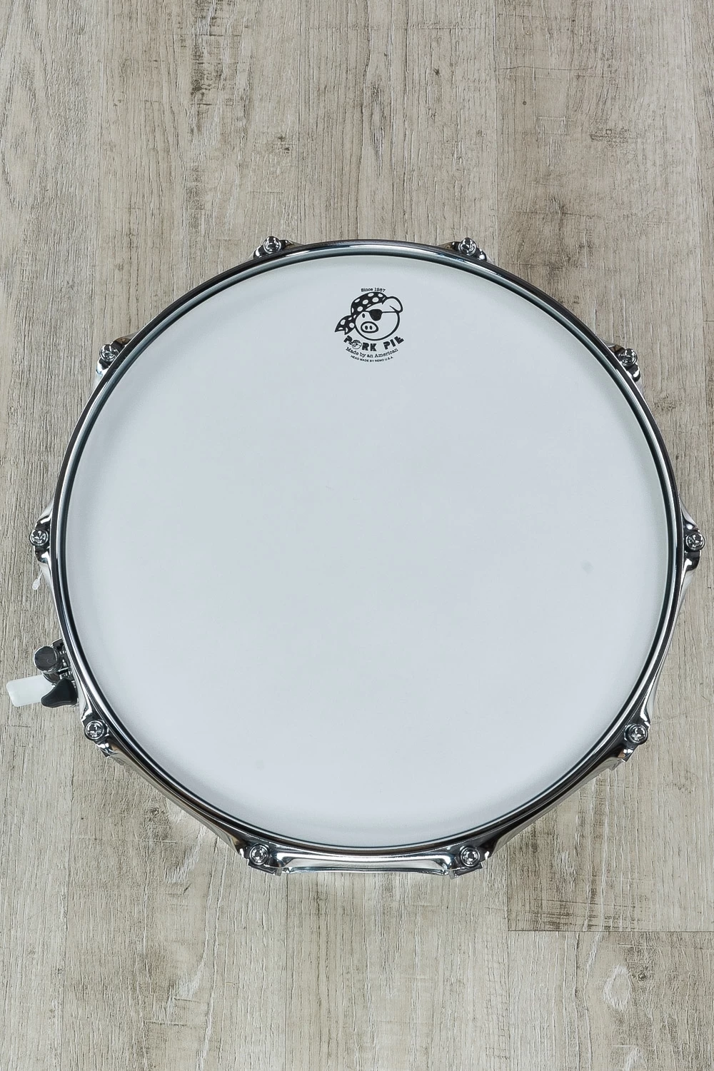 Pork Pie Percussion 3-Ply Maple Shell Snare Drum, Pewter Metallic Lacquer Finish - 6.5 X 14" 7 Pork Pie Percussion 3-Ply Maple Shell Snare Drum, Pewter Metallic Lacquer Finish - 6.5 X 14" - Image 5