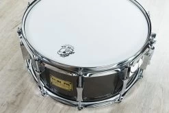 Pork Pie Percussion 3-Ply Maple Shell Snare Drum, Pewter Metallic Lacquer Finish - 6.5 X 14"