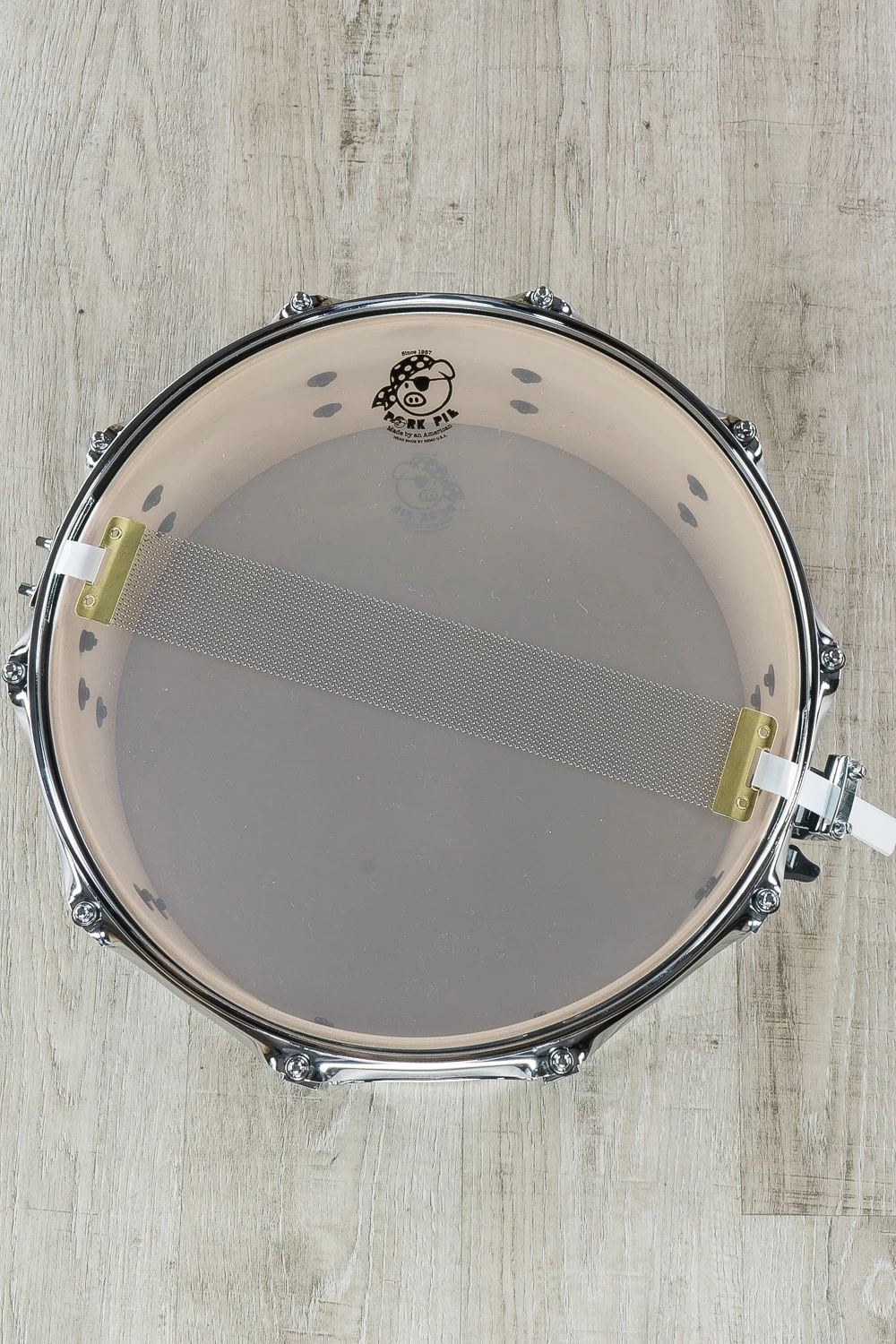 Pork Pie Percussion 3-Ply Maple Shell Snare Drum, Pewter Metallic Lacquer Finish - 6.5 X 14" 8 Pork Pie Percussion 3-Ply Maple Shell Snare Drum, Pewter Metallic Lacquer Finish - 6.5 X 14" - Image 6