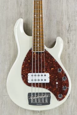 Ernie Ball Music Man 30th Anniversary StingRay 5 H, Trans Buttercream, Roasted Flame Maple Neck And Fretboard