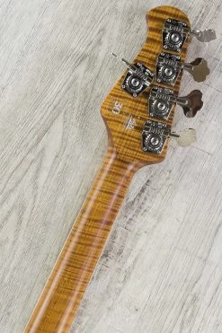 Ernie Ball Music Man 30th Anniversary StingRay 5 H, Trans Buttercream, Roasted Flame Maple Neck And Fretboard -Musical Instrument Shop dsc07386