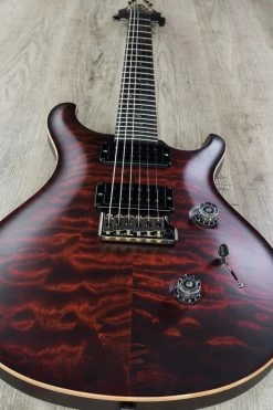 PRS Paul Reed Smith MSL Wood Library Custom 24 Guitar, Satin Fire Red Burst, Pattern Thin Korina Neck, Ebony Board, Quilt Maple Top, Korina Lightweight Body, 7.4 Lbs. 15 PRS Paul Reed Smith MSL Wood Library Custom 24 Guitar, Satin Fire Red Burst, Pattern Thin Korina Neck, Ebony Board, Quilt Maple Top, Korina Lightweight Body, 7.4 Lbs. -Musical Instrument Shop dsc07411 1