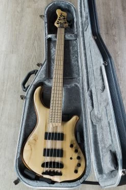 Mayones Slogan Classic 5 5-String Bass, Myrtlewood Top, Maple Fretboard, Bartolini Pickups, Aguilar Preamp, 9.4 Lbs. -Musical Instrument Shop dsc07945
