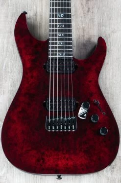 Schecter Guitars 3056 C-7 Apocalypse, 7-String, Red Reign