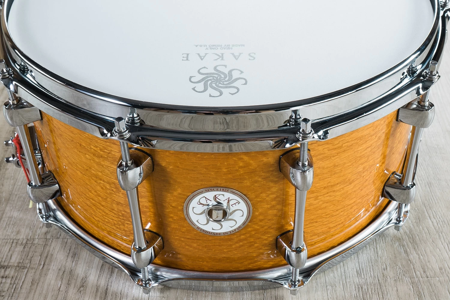 Sakae Silky Oak And Beech 14in X 6.5in Snare Drum 2017 Transparent Amber 5 Sakae Silky Oak And Beech 14in X 6.5in Snare Drum 2017 Transparent Amber - Image 3