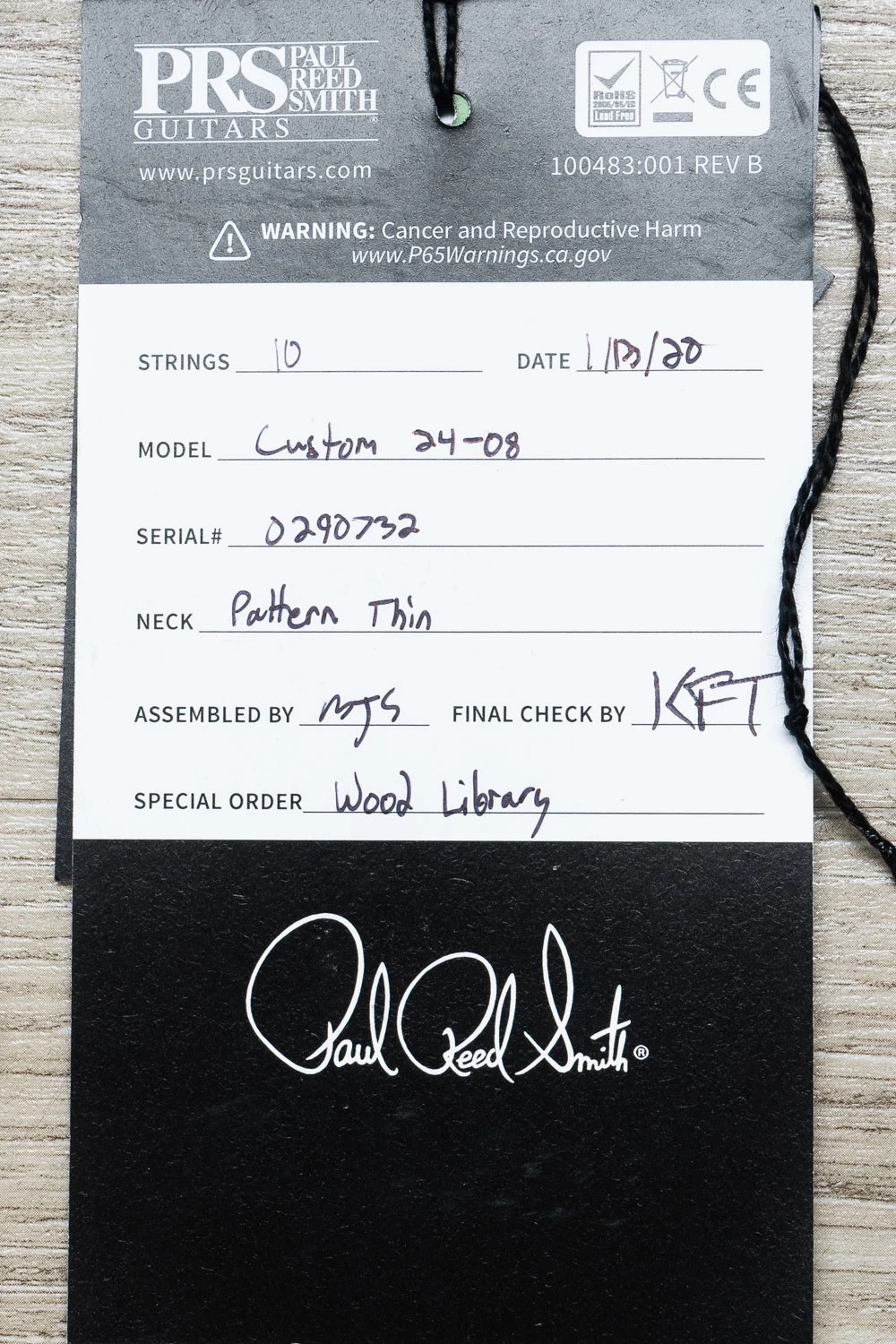 PRS Paul Reed Smith Wood Library Custom 24-08 10-Top Guitar, Satin Autumn Sky, Quilt Top, Flame Maple Neck, Ebony Board, Swamp Ash Back 13 PRS Paul Reed Smith Wood Library Custom 24-08 10-Top Guitar, Satin Autumn Sky, Quilt Top, Flame Maple Neck, Ebony Board, Swamp Ash Back - Image 11