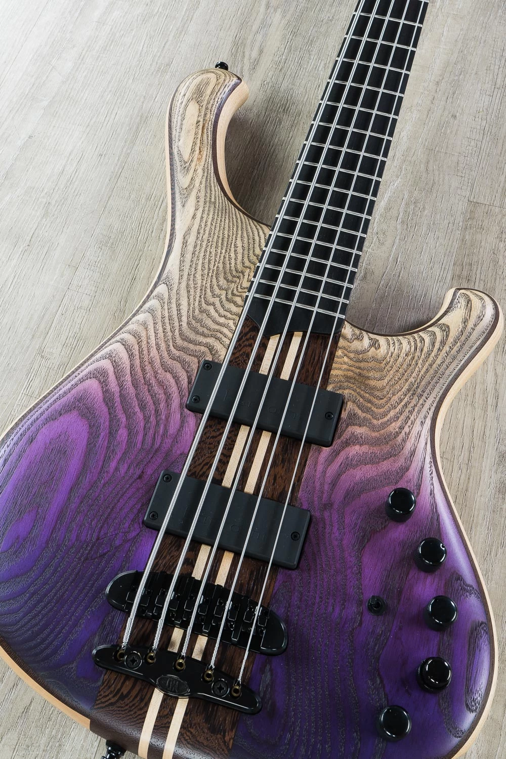 Mayones Viking 5 5-String Bass, Purple Horizon, Ebony Fretboard, Bartolini And Aguilar Electronics 5 Mayones Viking 5 5-String Bass, Purple Horizon, Ebony Fretboard, Bartolini And Aguilar Electronics - Image 3