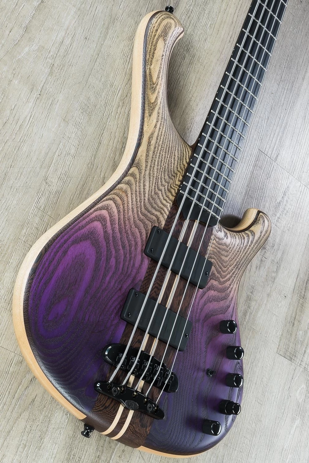 Mayones Viking 5 5-String Bass, Purple Horizon, Ebony Fretboard, Bartolini And Aguilar Electronics 6 Mayones Viking 5 5-String Bass, Purple Horizon, Ebony Fretboard, Bartolini And Aguilar Electronics - Image 4
