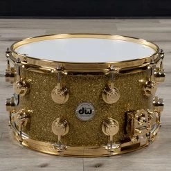 DW Drum Workshop DRFP0814SSG056 Collector's Series 8x14 Snare Drum, Gold Glass