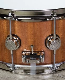 DW Drum Workshop Collector's Series Natural Lacquer Over Maple/Mahogany Snare, Nickel Hardware (6.5" X 14") -Musical Instrument Shop dw drm46514ssk3