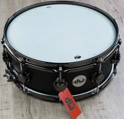 DW Drum Workshop Coll Series Aluminum Snare Drum, Matte Black 5.5" X 14" -Musical Instrument Shop dw drva5514svbn 3