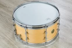 Gretsch USA Custom Round Badge Limited Edition Snare Drum, Satin Millennium Maple Shell (7" X 14")