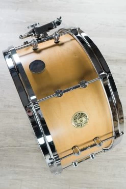 Gretsch USA Custom Round Badge Limited Edition Snare Drum, Satin Millennium Maple Shell (7" X 14") -Musical Instrument Shop dw gr sl0714s8cmt 1 3