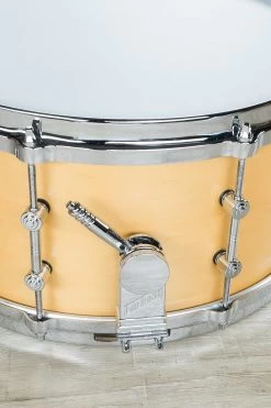 Gretsch USA Custom Round Badge Limited Edition Snare Drum, Satin Millennium Maple Shell (7" X 14") -Musical Instrument Shop dw gr sl0714s8cmt 1 4