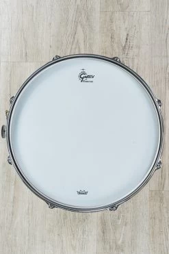 Gretsch USA Custom Round Badge Limited Edition Snare Drum, Satin Millennium Maple Shell (7" X 14") -Musical Instrument Shop dw gr sl0714s8cmt 1 6
