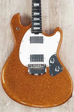 Ernie Ball Music Man BFR Limited Edition Stingray Guitar, Atomic Orange, Ebony Fretboard, Figured Roasted Maple Neck