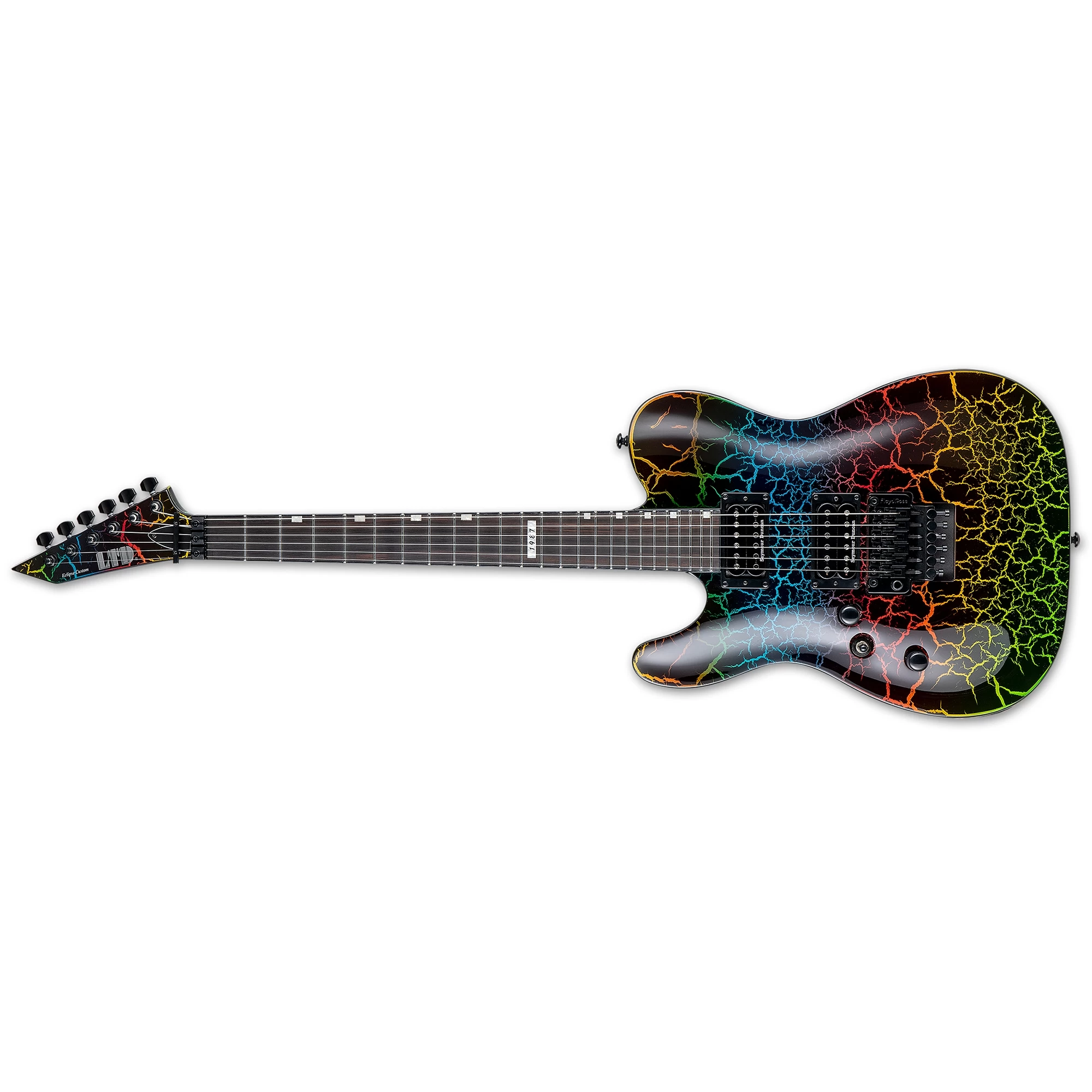 ESP LTD Eclipse '87 LH Left Handed Guitar, Macassar Ebony Fretboard, Rainbow Crackle 3 ESP LTD Eclipse '87 LH Left Handed Guitar, Macassar Ebony Fretboard, Rainbow Crackle