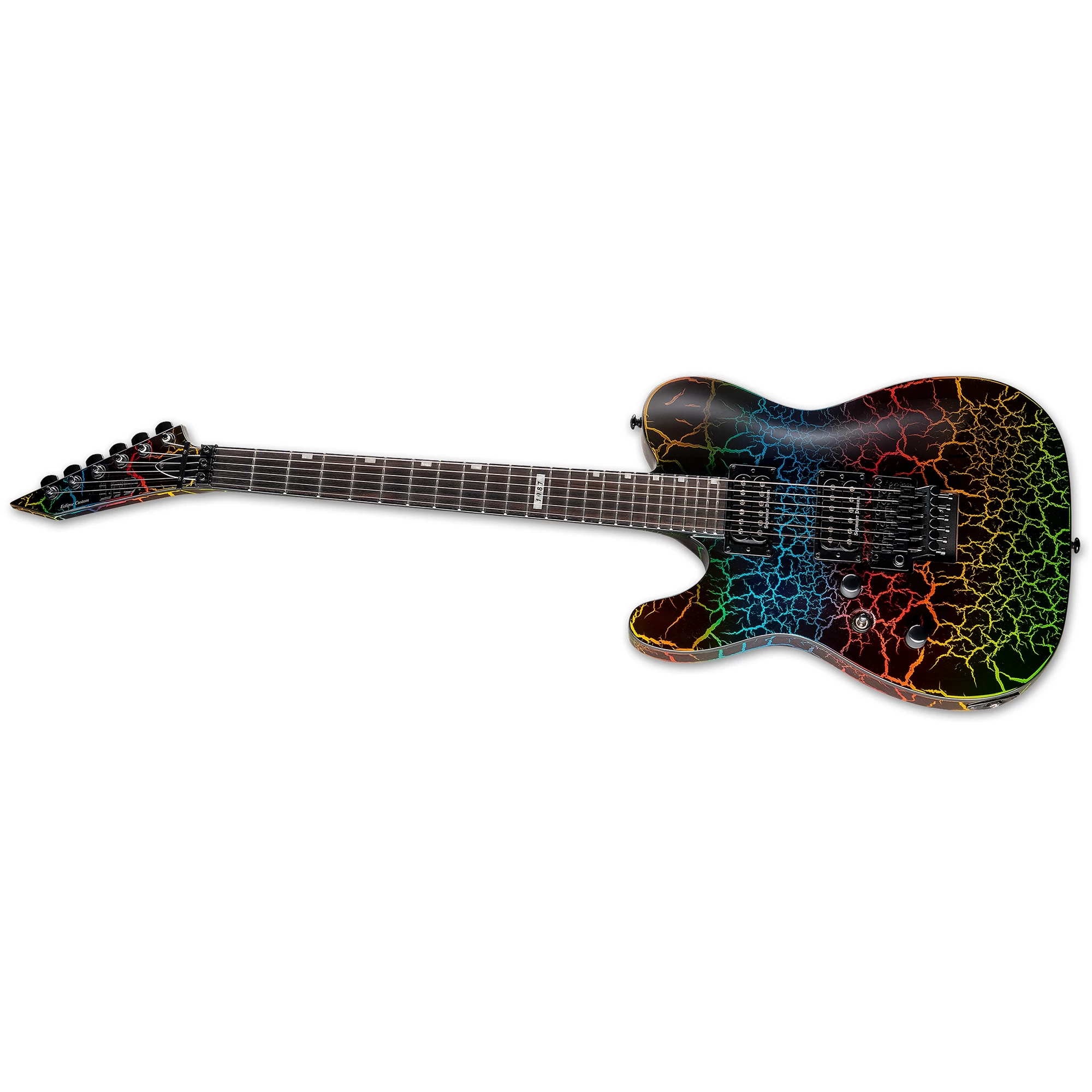 ESP LTD Eclipse '87 LH Left Handed Guitar, Macassar Ebony Fretboard, Rainbow Crackle 4 ESP LTD Eclipse '87 LH Left Handed Guitar, Macassar Ebony Fretboard, Rainbow Crackle - Image 2