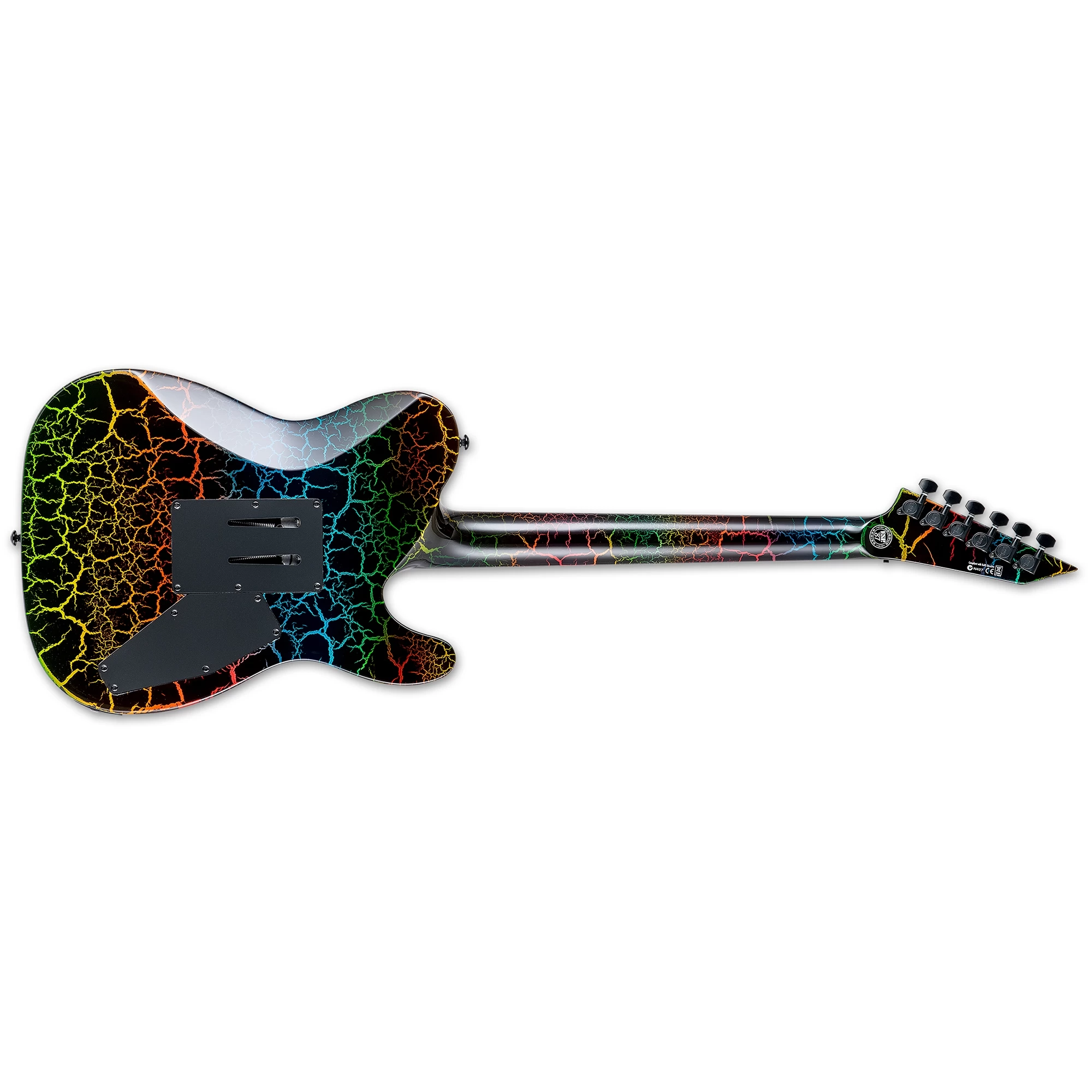 ESP LTD Eclipse '87 LH Left Handed Guitar, Macassar Ebony Fretboard, Rainbow Crackle 5 ESP LTD Eclipse '87 LH Left Handed Guitar, Macassar Ebony Fretboard, Rainbow Crackle - Image 3