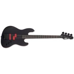 ESP LTD FBJ-400 Frank Bello Bass Guitar, Macassar Ebony Fingerboard, Black Satin