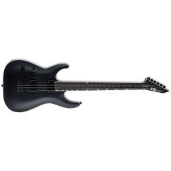 ESP LTD MH-1000 Baritone Left-Handed Guitar, Macassar Ebony Fretboard, Black Satin