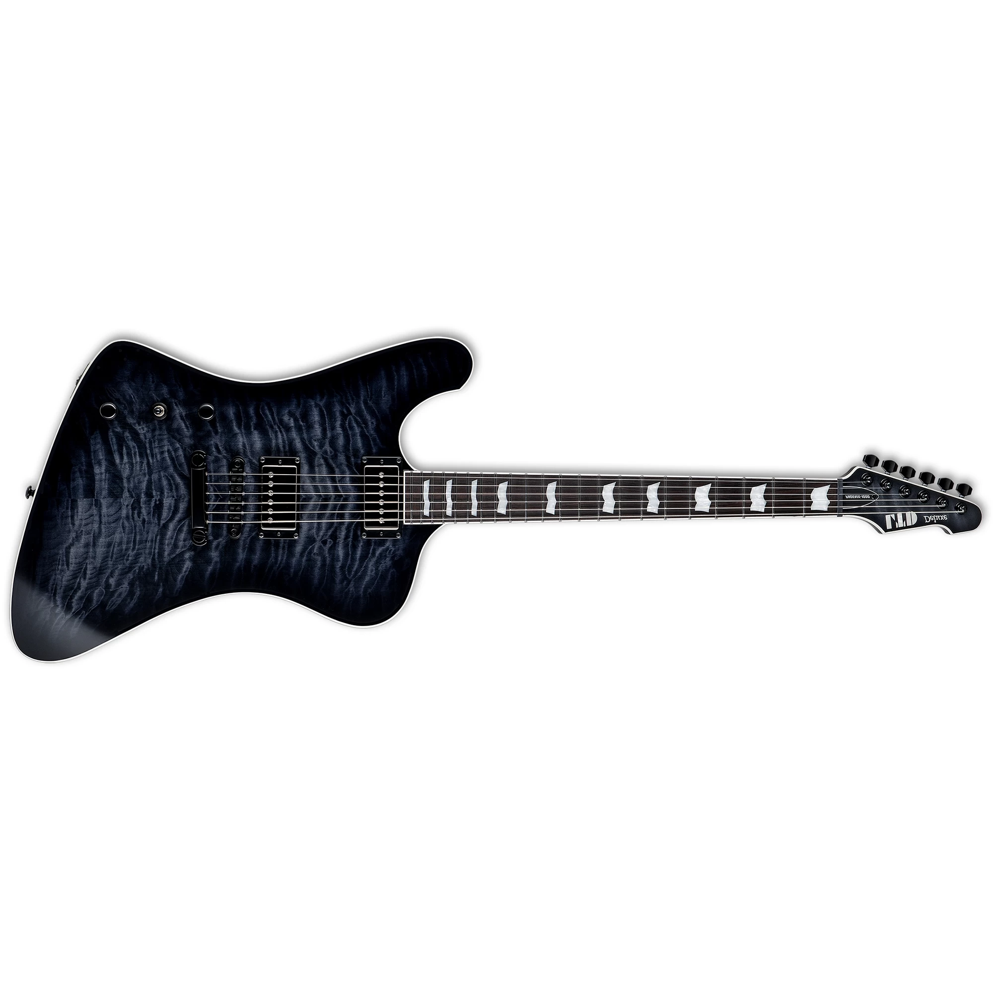 ESP LTD Phoenix-1000 Left-Handed Guitar, Macassar Ebony Fretboard, See Thru Black Sunburst 3 ESP LTD Phoenix-1000 Left-Handed Guitar, Macassar Ebony Fretboard, See Thru Black Sunburst