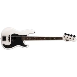 ESP LTD SURVEYOR '87 4-String Bass Guitar, Macassar Ebony Fretboard, Pearl White