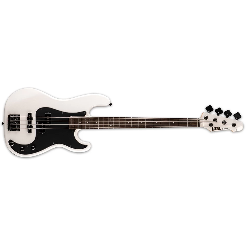 ESP LTD SURVEYOR '87 4-String Bass Guitar, Macassar Ebony Fretboard, Pearl White 3 ESP LTD SURVEYOR '87 4-String Bass Guitar, Macassar Ebony Fretboard, Pearl White