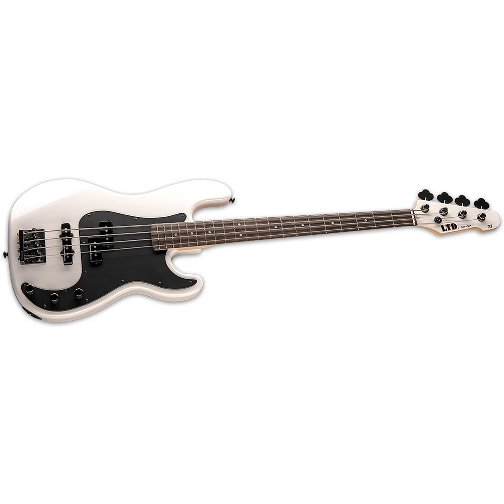 ESP LTD SURVEYOR '87 4-String Bass Guitar, Macassar Ebony Fretboard, Pearl White 4 ESP LTD SURVEYOR '87 4-String Bass Guitar, Macassar Ebony Fretboard, Pearl White - Image 2