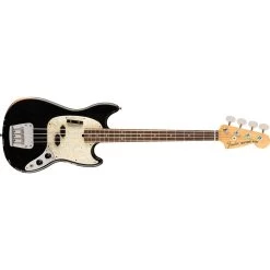 Fender JMJ Road Worn Mustang Bass, Rosewood Fretboard, Road Worn Black