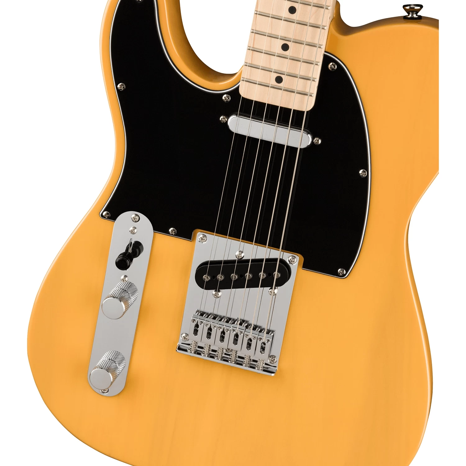 Fender Squier Affinity Series Telecaster Left-Handed Guitar, Maple Fingerboard, Butterscotch Blonde 5 Fender Squier Affinity Series Telecaster Left-Handed Guitar, Maple Fingerboard, Butterscotch Blonde - Image 3