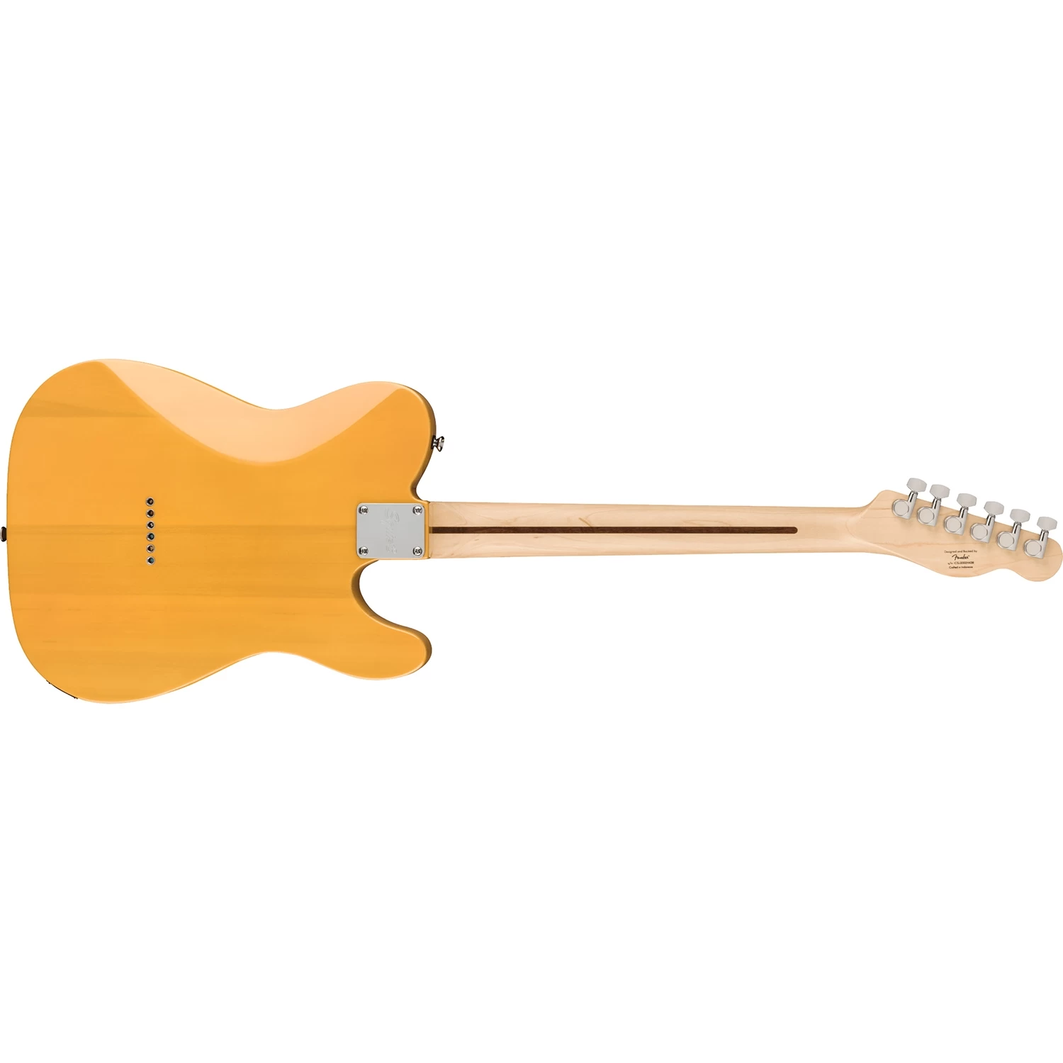 Fender Squier Affinity Series Telecaster Left-Handed Guitar, Maple Fingerboard, Butterscotch Blonde 6 Fender Squier Affinity Series Telecaster Left-Handed Guitar, Maple Fingerboard, Butterscotch Blonde - Image 4