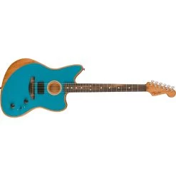 Fender American Acoustasonic Jazzmaster Guitar, Ebony Fretboard, Ocean Turquoise