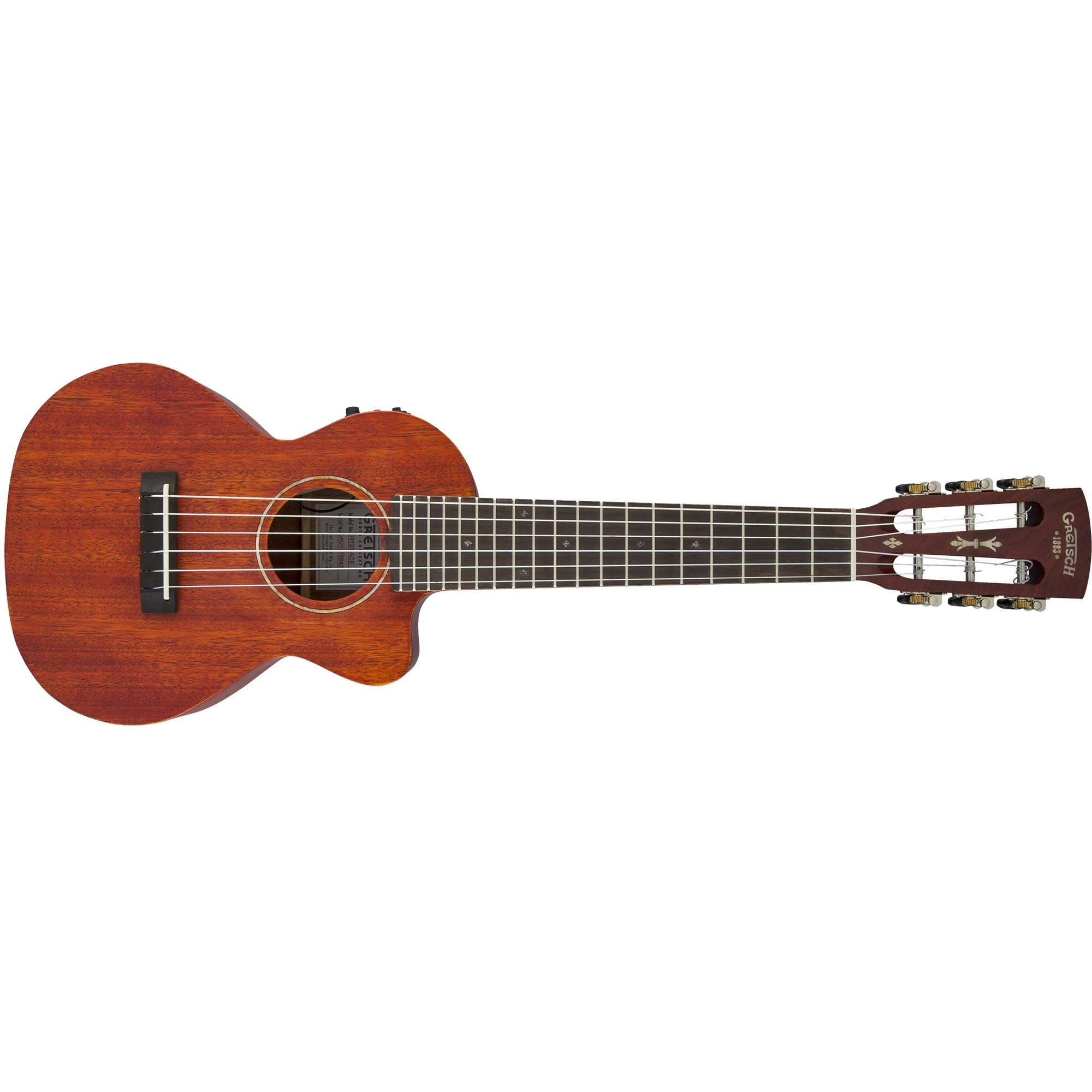 Gretsch G9126 A.C.E. Guitar-Ukulele W/ Gig Bag, Ovangkol Fretboard, Fishman Kula Pickup, Honey Mahogany Stain 3 Gretsch G9126 A.C.E. Guitar-Ukulele W/ Gig Bag, Ovangkol Fretboard, Fishman Kula Pickup, Honey Mahogany Stain