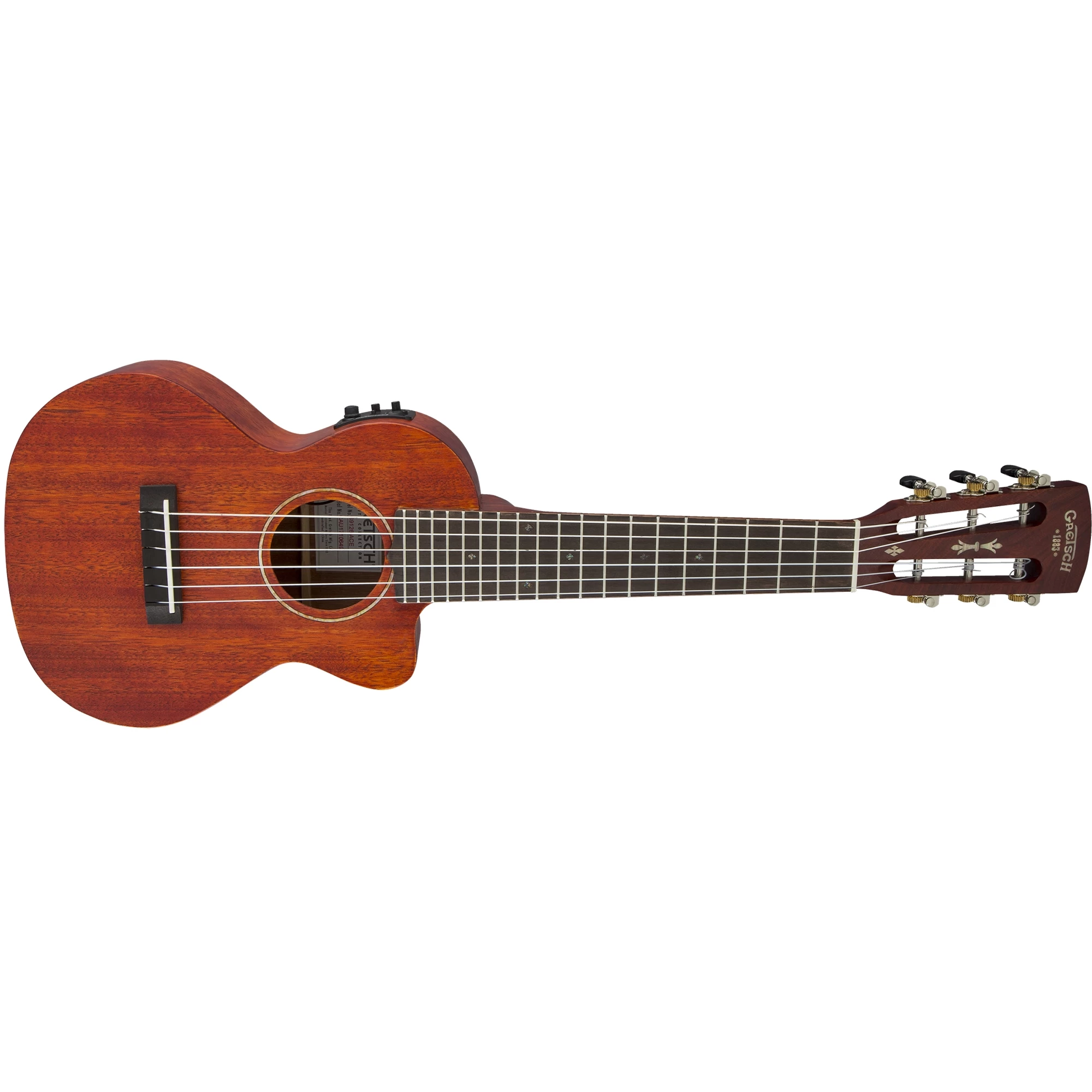 Gretsch G9126 A.C.E. Guitar-Ukulele W/ Gig Bag, Ovangkol Fretboard, Fishman Kula Pickup, Honey Mahogany Stain 4 Gretsch G9126 A.C.E. Guitar-Ukulele W/ Gig Bag, Ovangkol Fretboard, Fishman Kula Pickup, Honey Mahogany Stain - Image 2