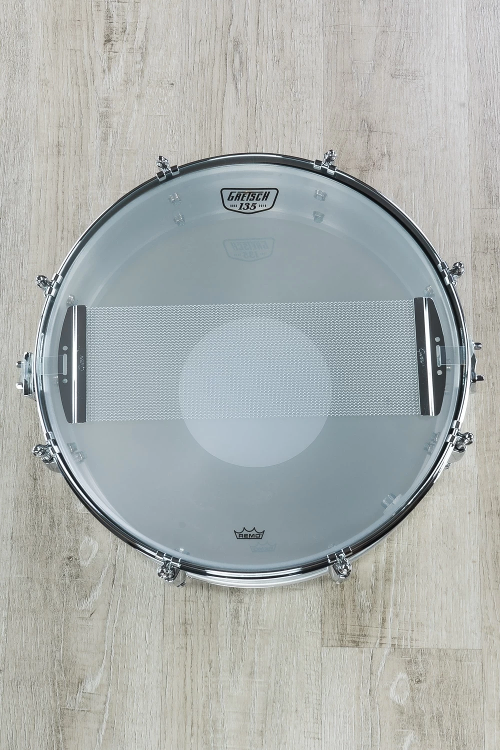 Gretsch 135th Anniversary Aluminum Snare Drum With Carry Bag - 5"x14" (S/N: A135-1043) 7 Gretsch 135th Anniversary Aluminum Snare Drum With Carry Bag - 5"x14" (S/N: A135-1043) - Image 5