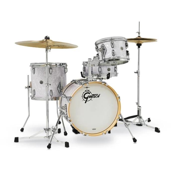 Gretsch Drums Brooklyn Series Micro Drum Set 4pc Kit, White Marine Nitron 4 Gretsch Drums Brooklyn Series Micro Drum Set 4pc Kit, White Marine Nitron - Image 2