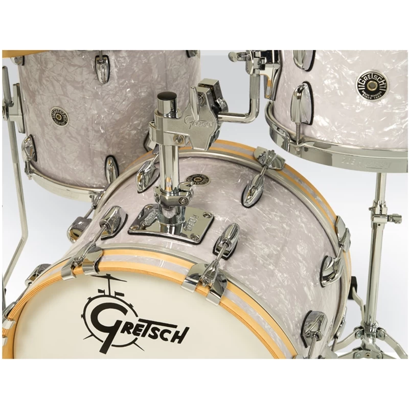 Gretsch Drums Brooklyn Series Micro Drum Set 4pc Kit, White Marine Nitron 7 Gretsch Drums Brooklyn Series Micro Drum Set 4pc Kit, White Marine Nitron - Image 5